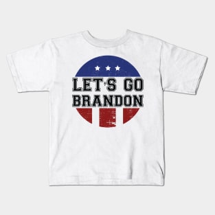 LGB Let’s Go Brandon Conservative US Flag Kids T-Shirt